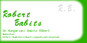 robert babits business card